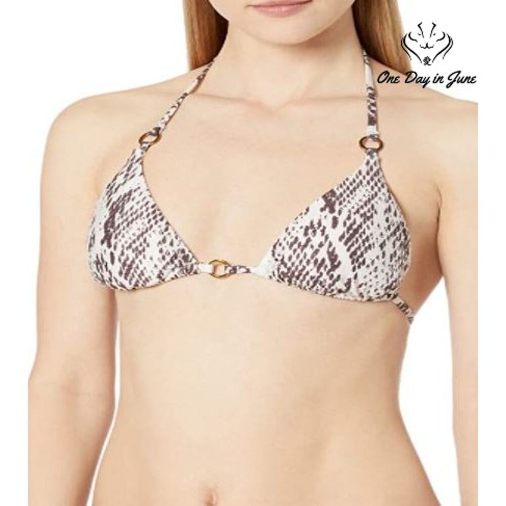 BCBGMAXAZRIA Strappy Triangle Bikini Top Swimsuit Size 12